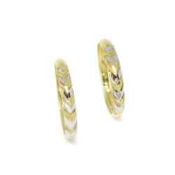 Aparador V Bicolor em Ouro Amarelo 18 Kilates - 25094